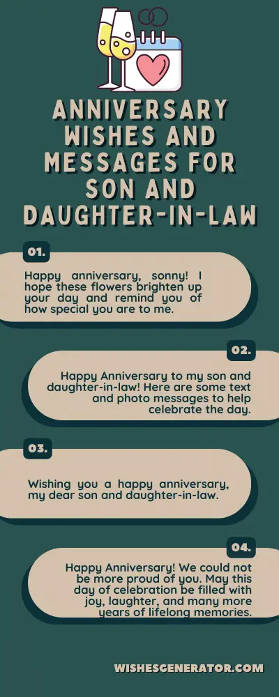 Anniversary Wishes And Messages For Son And Babe In Law